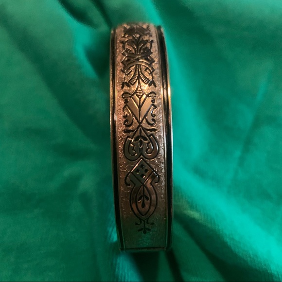 Vintage Binder Brothers 12k gold filled hinged bangle bracelet with safety clasp - Picture 9 of 9